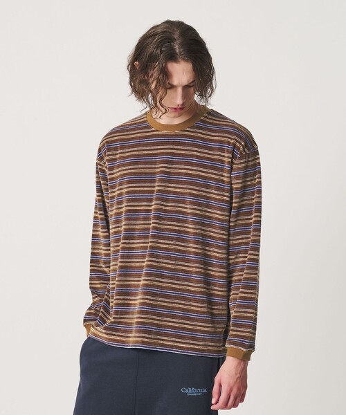 California General Store(California General Store)の「<CGS.>ベロア ボーダー クルーネック プルオーバー(Tシャツ/カットソー・メンズ・ブラウン系/ライトブルー・M/S/XL/L)」の4枚目の写真