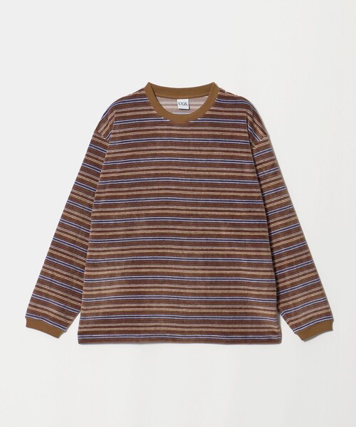 California General Store(California General Store)の「<CGS.>ベロア ボーダー クルーネック プルオーバー(Tシャツ/カットソー・メンズ・ブラウン系/ライトブルー・M/S/XL/L)」の5枚目の写真