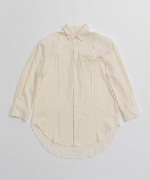 PRANK PROJECT（プランクプロジェクト）の「【2026Winter Pre-Order】ボタニーオーバーシャツ / Botany Over Shirt（シャツ/ブラウス・レディース・アイボリー/チャコールグレー・FREE）」の6枚目の写真
