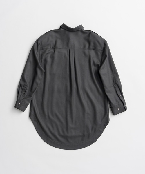 PRANK PROJECT（プランクプロジェクト）の「【2026Winter Pre-Order】ボタニーオーバーシャツ / Botany Over Shirt（シャツ/ブラウス・レディース・アイボリー/チャコールグレー・FREE）」の8枚目の写真