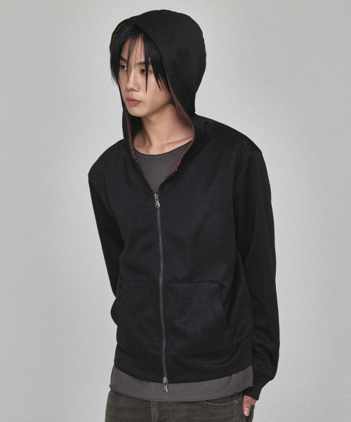 KICHUL（キチョル）の「Hidden Check Reversible Hooded Jacket (Black)（パーカー・レディース・その他・SMALL/MEDIUM/LARGE）」の3枚目の写真
