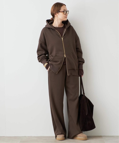 Deuxieme Classe(ドゥーズィエムクラス)の「*Warm ジップ フーディー(パーカー・レディース・チャコールグレー/ブラウン・FREE)」の4枚目の写真