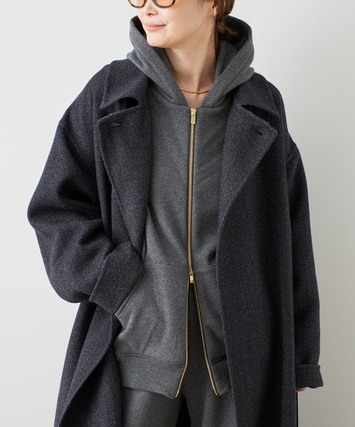 Deuxieme Classe(ドゥーズィエムクラス)の「*Warm ジップ フーディー(パーカー・レディース・チャコールグレー/ブラウン・FREE)」の10枚目の写真