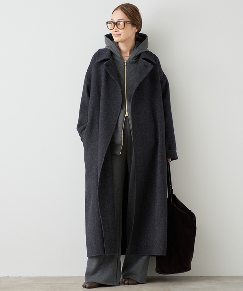 Deuxieme Classe(ドゥーズィエムクラス)の「*Warm ジップ フーディー(パーカー・レディース・チャコールグレー/ブラウン・FREE)」の11枚目の写真