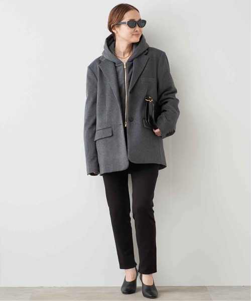 Deuxieme Classe(ドゥーズィエムクラス)の「*Warm ジップ フーディー(パーカー・レディース・チャコールグレー/ブラウン・FREE)」の16枚目の写真