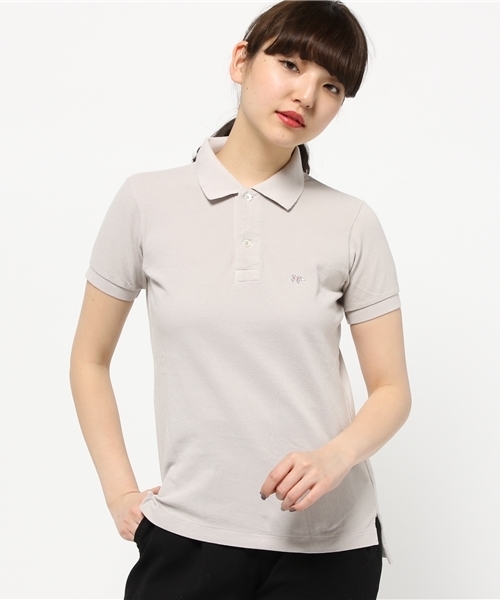 Scye（サイ）の「【SCYE】 鹿の子ワンポイントポロシャツ（ポロシャツ・レディース・ホワイト/グレー/ブルー・36/38）」の3枚目の写真