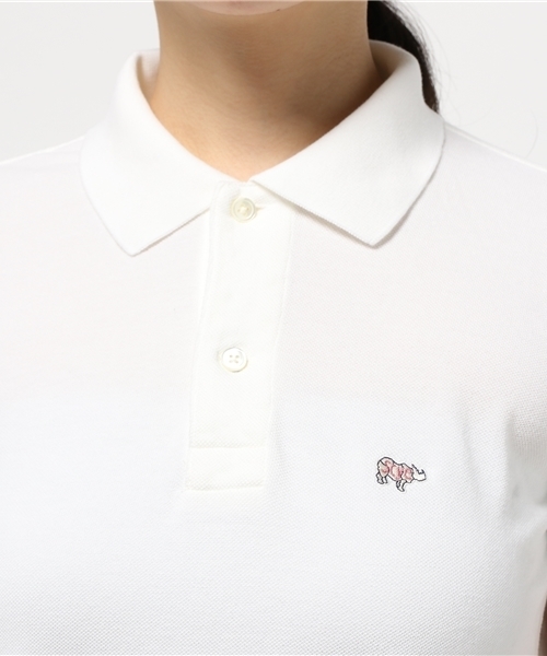 Scye（サイ）の「【SCYE】 鹿の子ワンポイントポロシャツ（ポロシャツ・レディース・ホワイト/グレー/ブルー・36/38）」の4枚目の写真