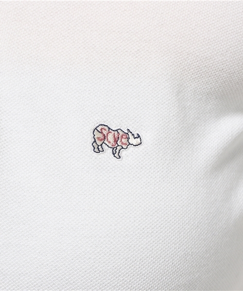 Scye（サイ）の「【SCYE】 鹿の子ワンポイントポロシャツ（ポロシャツ・レディース・ホワイト/グレー/ブルー・36/38）」の6枚目の写真