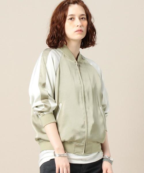 BEAUTY&YOUTH UNITED ARROWS(ビューティーアンドユースユナイテッドアローズ)の「BY サテンスカジャン◆(ブルゾン・レディース・ブラック/ベージュ・FREE)」の2枚目の写真