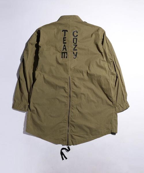 MONKEY TIME（モンキータイム）の「＜TEAM COZY＞ PIG/DY FISHTAIL COAT/コート（モッズコート・メンズ・ブラック/オリーブ・LARGE）」の3枚目の写真