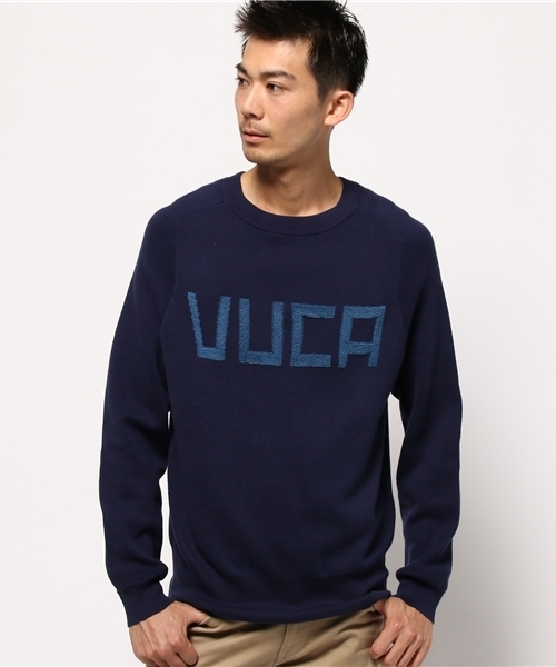 rehacer(レアセル)の「VOO : VUCA Knit(ニット/セーター・メンズ・ネイビー/アイボリー・SMALL/MEDIUM)」の11枚目の写真