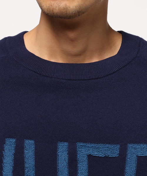rehacer(レアセル)の「VOO : VUCA Knit(ニット/セーター・メンズ・ネイビー/アイボリー・SMALL/MEDIUM)」の5枚目の写真