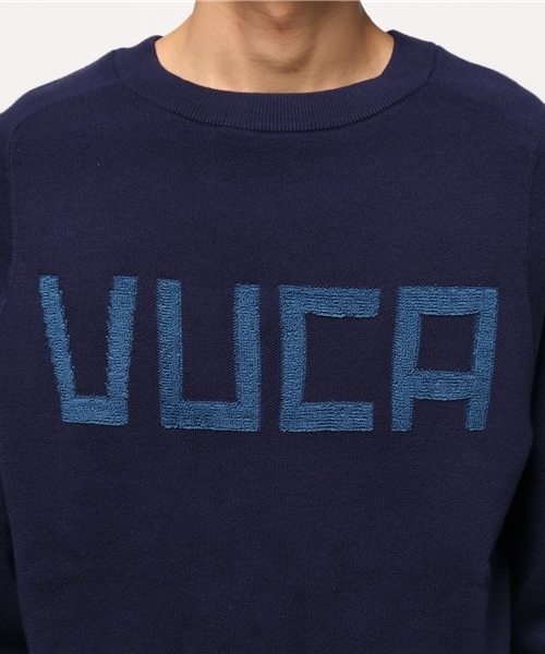 rehacer(レアセル)の「VOO : VUCA Knit(ニット/セーター・メンズ・ネイビー/アイボリー・SMALL/MEDIUM)」の6枚目の写真