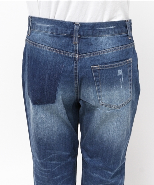 RAY CASSIN（レイカズン）の「★クラッシュデニムパンツ（デニムパンツ・レディース・ブルー・SMALL）」の7枚目の写真