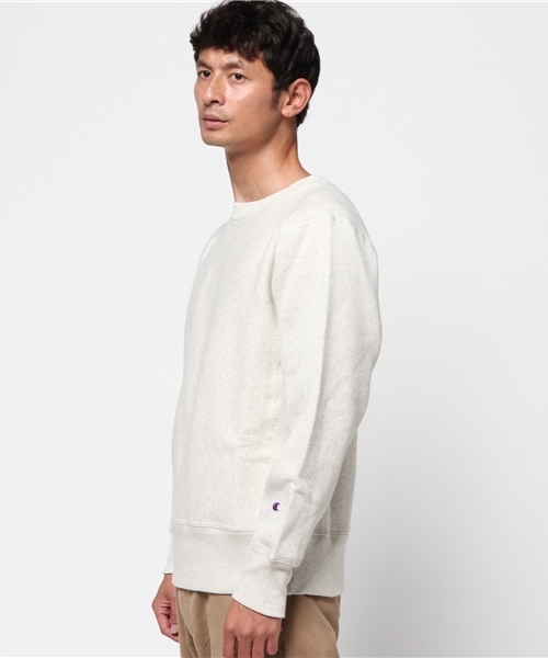 チャンピオン　リバースウィーブ　 スウェット Lサイズ　ホワイト Champion（チャンピオン）の「リバースウィーブ(青タグ) クルーネック