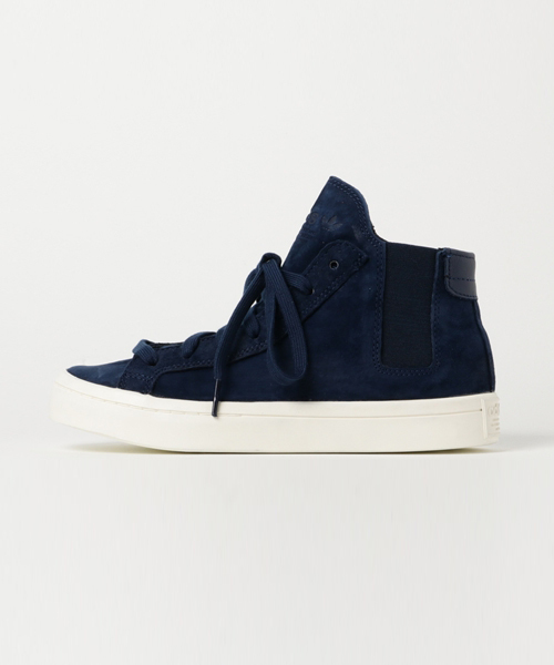 adidas（アディダス）の「オリジナルス コートバンテージ スリッポン [COURTVANTAGE SLIP MID W]（スニーカー・レディース・ブルー・22.5cm/23.5cm/24.0cm/24.5cm/25.0cm/23.0cm/22.0cm）」の3枚目の写真