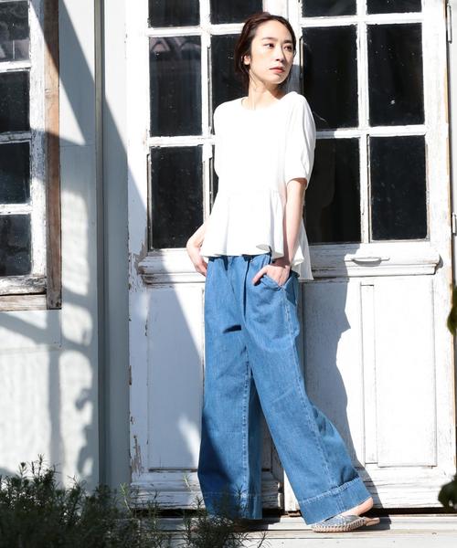 coen（コーエン）の「【追加生産】USAコットンワイドデニムパンツ（デニムパンツ・レディース・コバルトブルー/ネイビー・LARGE/MEDIUM/SMALL）」の10枚目の写真