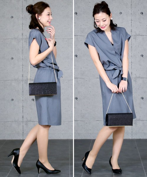 reca（レカ）の「グリッタークラッチバック（クラッチバッグ・レディース・ピンクゴールド/ブラック/オフホワイト・FREE）」の2枚目の写真