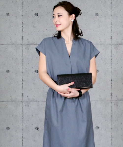 reca（レカ）の「グリッタークラッチバック（クラッチバッグ・レディース・ピンクゴールド/ブラック/オフホワイト・FREE）」の9枚目の写真