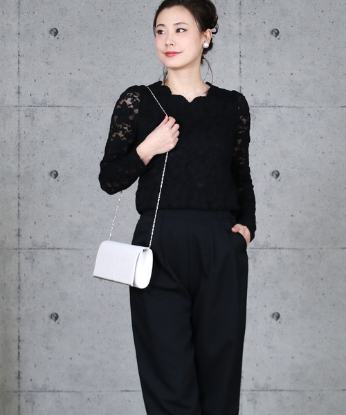 reca（レカ）の「グリッタークラッチバック（クラッチバッグ・レディース・ピンクゴールド/ブラック/オフホワイト・FREE）」の4枚目の写真