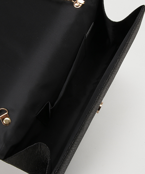 reca（レカ）の「グリッタークラッチバック（クラッチバッグ・レディース・ピンクゴールド/ブラック/オフホワイト・FREE）」の16枚目の写真