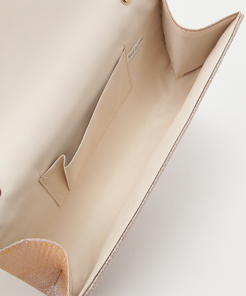 reca（レカ）の「グリッタークラッチバック（クラッチバッグ・レディース・ピンクゴールド/ブラック/オフホワイト・FREE）」の18枚目の写真