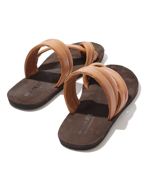 MR.OLIVE（ミスターオリーブ）の「WATER PROOF SHRINK×NUBUCK LEATHER / CUSHION BAND SANDAL（サンダル・メンズ・ブルー/ブラック/レッド/ブラウン/ベージュ・27.5cm/26.5cm/25.5cm）」の7枚目の写真
