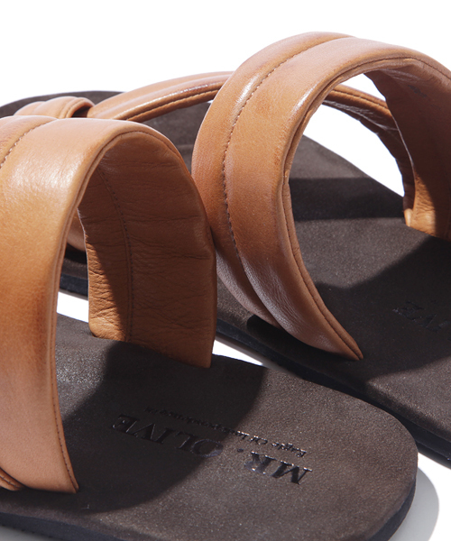 MR.OLIVE（ミスターオリーブ）の「WATER PROOF SHRINK×NUBUCK LEATHER / CUSHION BAND SANDAL（サンダル・メンズ・ブルー/ブラック/レッド/ブラウン/ベージュ・27.5cm/26.5cm/25.5cm）」の10枚目の写真