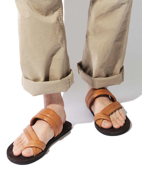 MR.OLIVE（ミスターオリーブ）の「WATER PROOF SHRINK×NUBUCK LEATHER / CUSHION BAND SANDAL（サンダル・メンズ・ブルー/ブラック/レッド/ブラウン/ベージュ・27.5cm/26.5cm/25.5cm）」の12枚目の写真