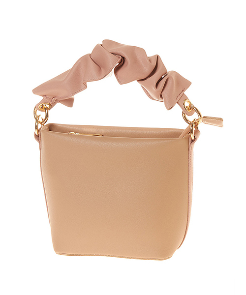 Color（カラー）の「バイカラースクエアバッグ（ハンドバッグ・レディース・ブラック/ブラウン/カーキ/ベビーピンク・FREE）」の4枚目の写真