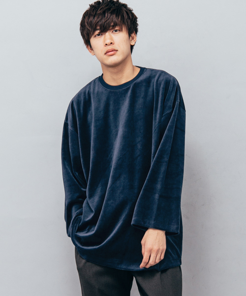 SENSE OF PLACE by URBAN RESEARCH（センスオブプレイスバイアーバンリサーチ）の「ベロアエクストラルーズTシャツ（Tシャツ/カットソー・メンズ・ブラック/ネイビー/バーガンディー・FREE）」の7枚目の写真