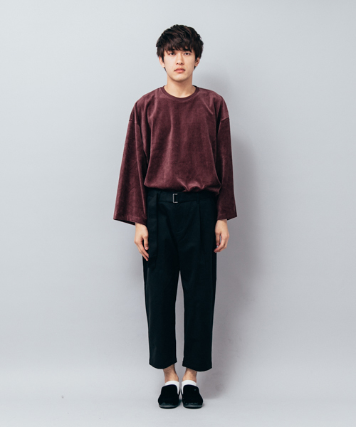 SENSE OF PLACE by URBAN RESEARCH（センスオブプレイスバイアーバンリサーチ）の「ベロアエクストラルーズTシャツ（Tシャツ/カットソー・メンズ・ブラック/ネイビー/バーガンディー・FREE）」の6枚目の写真