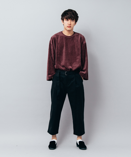 SENSE OF PLACE by URBAN RESEARCH（センスオブプレイスバイアーバンリサーチ）の「ベロアエクストラルーズTシャツ（Tシャツ/カットソー・メンズ・ブラック/ネイビー/バーガンディー・FREE）」の5枚目の写真