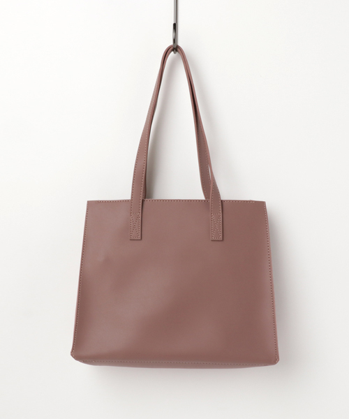 florist（フローリスト）の「【ポーチ付き】サイドファスナーカットオフトートバッグ（ショルダーバッグ・レディース・ブラック/ベージュ/グレー/ピンク/グリーン/キャメル・FREE）」の6枚目の写真