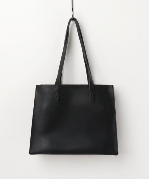 florist（フローリスト）の「【ポーチ付き】サイドファスナーカットオフトートバッグ（ショルダーバッグ・レディース・ブラック/ベージュ/グレー/ピンク/グリーン/キャメル・FREE）」の9枚目の写真