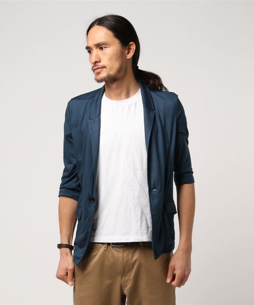 SCHLUSSEL（シュリセル）の「ｼｬｲﾆｰ7ﾌﾞｿﾃﾞｶｯﾄｼﾞｬｹｯﾄ（テーラードジャケット・メンズ・ネイビー/グレー/ブラック・L/M）」の3枚目の写真