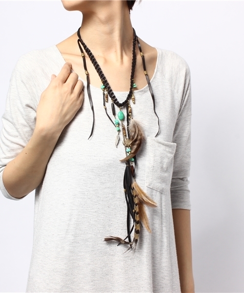 goa（ゴア）の「native necklace（ネックレス・レディース・ホワイト/ブラウン・FREE）」の5枚目の写真