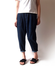 シェフパンツ デニム ワイドパンツ テーパード イージーパンツ アンクルパンツ サルエルパンツ