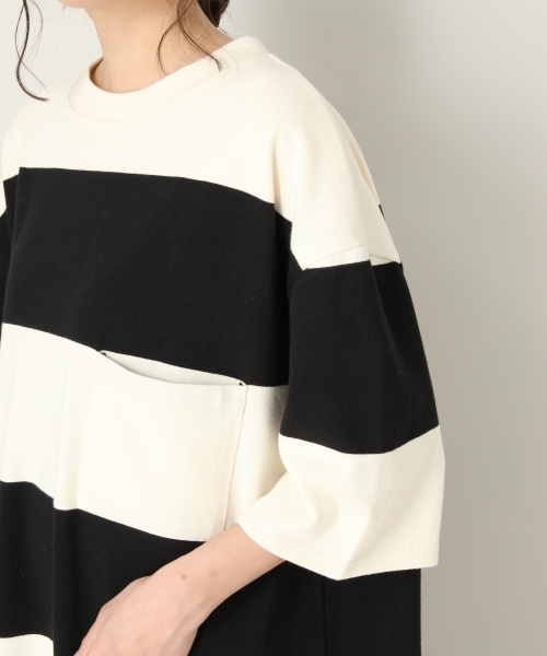 LOWRYS FARM（ローリーズファーム）の「ワイドボーダワンピース　807154（ワンピース・レディース・ブラウン/オフホワイト/グリーン・FREE）」の10枚目の写真