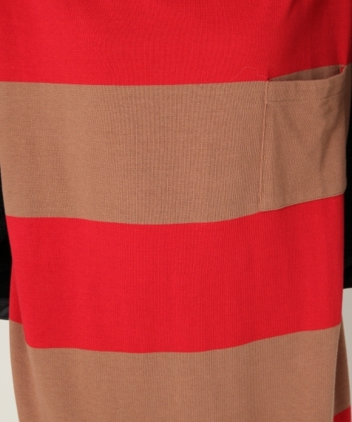 LOWRYS FARM（ローリーズファーム）の「ワイドボーダワンピース　807154（ワンピース・レディース・ブラウン/オフホワイト/グリーン・FREE）」の9枚目の写真