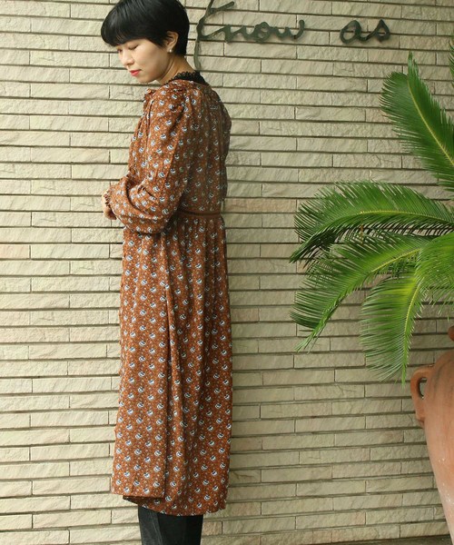 As Know As Pinky アズノゥアズピンキー の Zozo限定 ウエストレース花柄ワンピース ワンピース ワンピース Wear