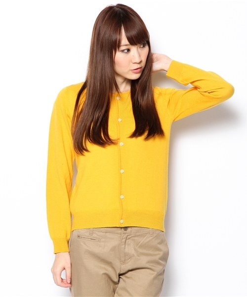 BEAMS BOY（ビームスボーイ）の「□BEAMS BOY / 12ゲージ BB刺繍クルーカーディガン（カーディガン/ボレロ・レディース・チャコールグレー/ブラック/ピンク/ワイン/イエロー/グリーン/ブルー/ネイビー・0/1）」の6枚目の写真