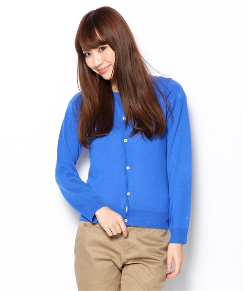 BEAMS BOY（ビームスボーイ）の「□BEAMS BOY / 12ゲージ BB刺繍クルーカーディガン（カーディガン/ボレロ・レディース・チャコールグレー/ブラック/ピンク/ワイン/イエロー/グリーン/ブルー/ネイビー・0/1）」の5枚目の写真