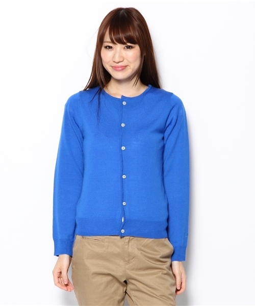 BEAMS BOY（ビームスボーイ）の「□BEAMS BOY / 12ゲージ BB刺繍クルーカーディガン（カーディガン/ボレロ・レディース・チャコールグレー/ブラック/ピンク/ワイン/イエロー/グリーン/ブルー/ネイビー・0/1）」の9枚目の写真