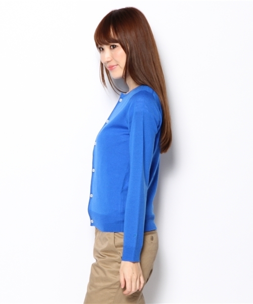 BEAMS BOY（ビームスボーイ）の「□BEAMS BOY / 12ゲージ BB刺繍クルーカーディガン（カーディガン/ボレロ・レディース・チャコールグレー/ブラック/ピンク/ワイン/イエロー/グリーン/ブルー/ネイビー・0/1）」の10枚目の写真