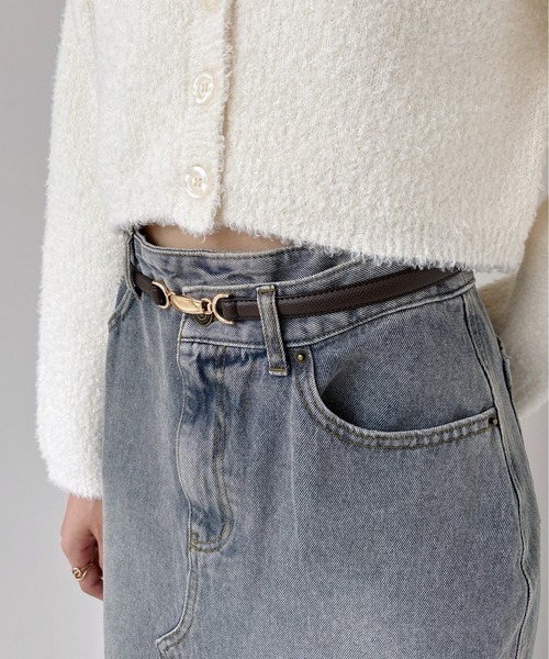 Heather（ヘザー）の「ビットホソベルト　826227（ベルト・レディース・ブラック/ベージュ/ブラウン/ブラウン系その他/ゴールド/シルバー/パイソン/ベージュ系/ブラウン系/ブラック系・FREE）」の2枚目の写真