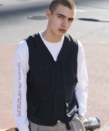 coen | 【MEN’S NON-NO2月号掲載】ナイロンタッサーユーティリティベスト(UTILITY LINE)(ベスト)