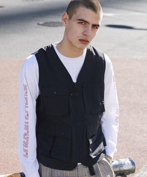 coen（コーエン）の「【MEN’S NON-NO2月号掲載】ナイロンタッサーユーティリティベスト(UTILITY LINE)（ベスト・メンズ・ブラック/オリーブ・SMALL/MEDIUM/LARGE）」の2枚目の写真