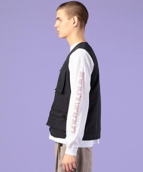coen（コーエン）の「【MEN’S NON-NO2月号掲載】ナイロンタッサーユーティリティベスト(UTILITY LINE)（ベスト・メンズ・ブラック/オリーブ・SMALL/MEDIUM/LARGE）」の6枚目の写真