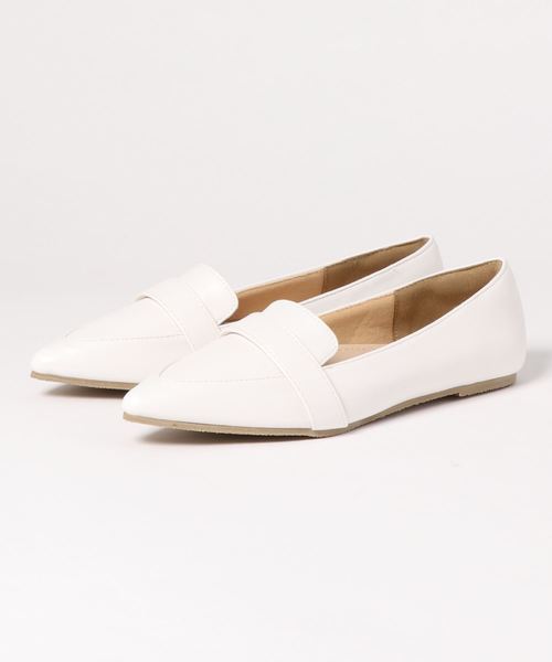 KOBE LETTUCE（コウベレタス）の「ポインテッドトゥフラットローファーパンプス（パンプス・レディース・ブラック/ベージュ/オレンジ/ホワイト系その他/ブルー系その他・LL/S/M/L）」の8枚目の写真